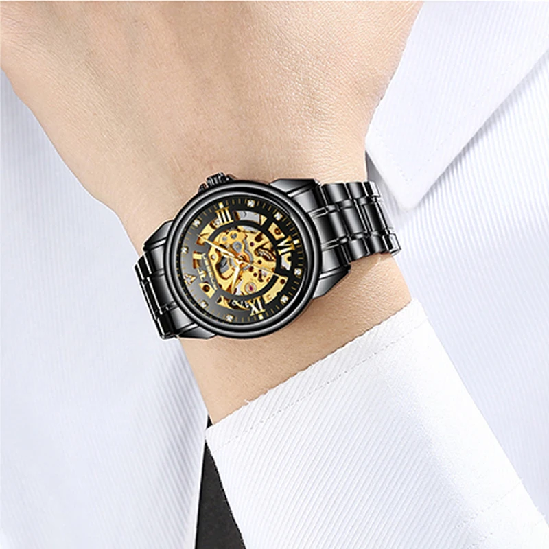 Часы FNGEEN Мужские механические брендовые водонепроницаемые деловые