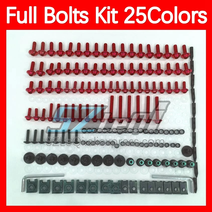 

Болты Обтекатели Полный комплект винтов для KAWASAKI NINJA ZXR400 ZX-R400 89-90 Φ ZXR 400 89 90 1989 1990 болты с корпусом гайки 268 шт.