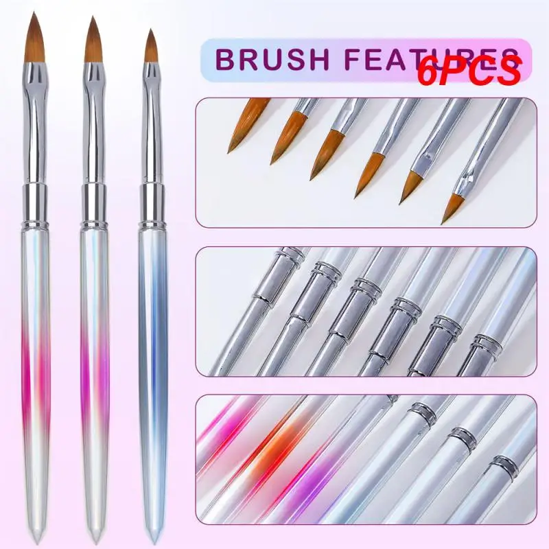 

Nail Enhancement Brushes Crystal Drawing Painting UV Gel Carving Pen Metal Pure Sable Hair Crystal Pen Nail Art Tools