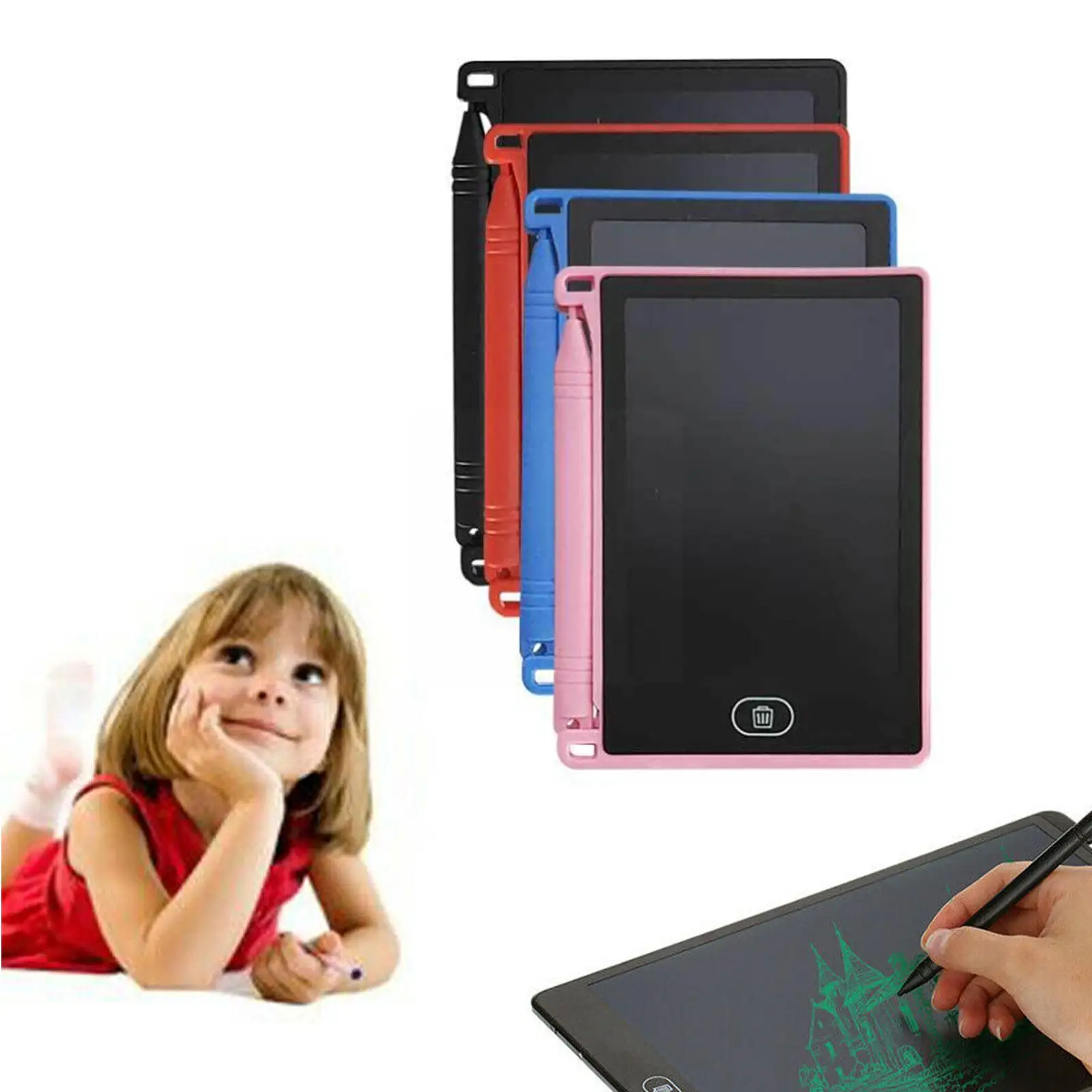 4.4 Inch Lcd Electronic Notepad Writing Writer Board Paperless Notepad Toy Electric Pad Children Mod Screen Painting Lcd Dr P5q7