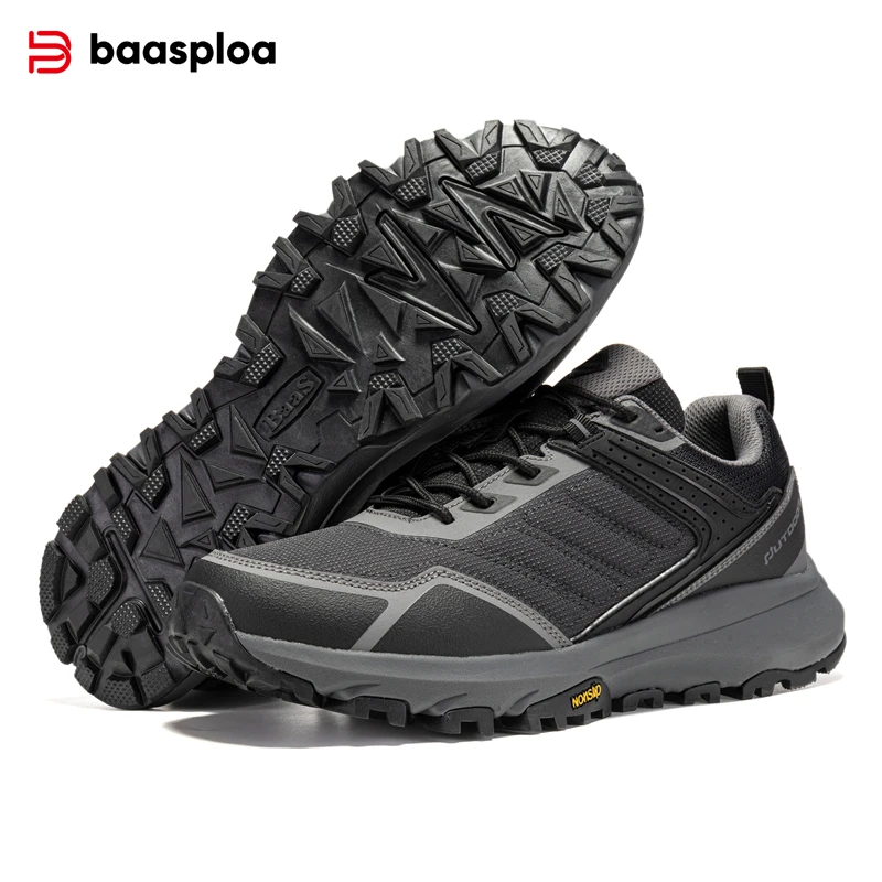 Baasploa/мужская походная обувь кожаные уличные кроссовки с защитой от брызг воды