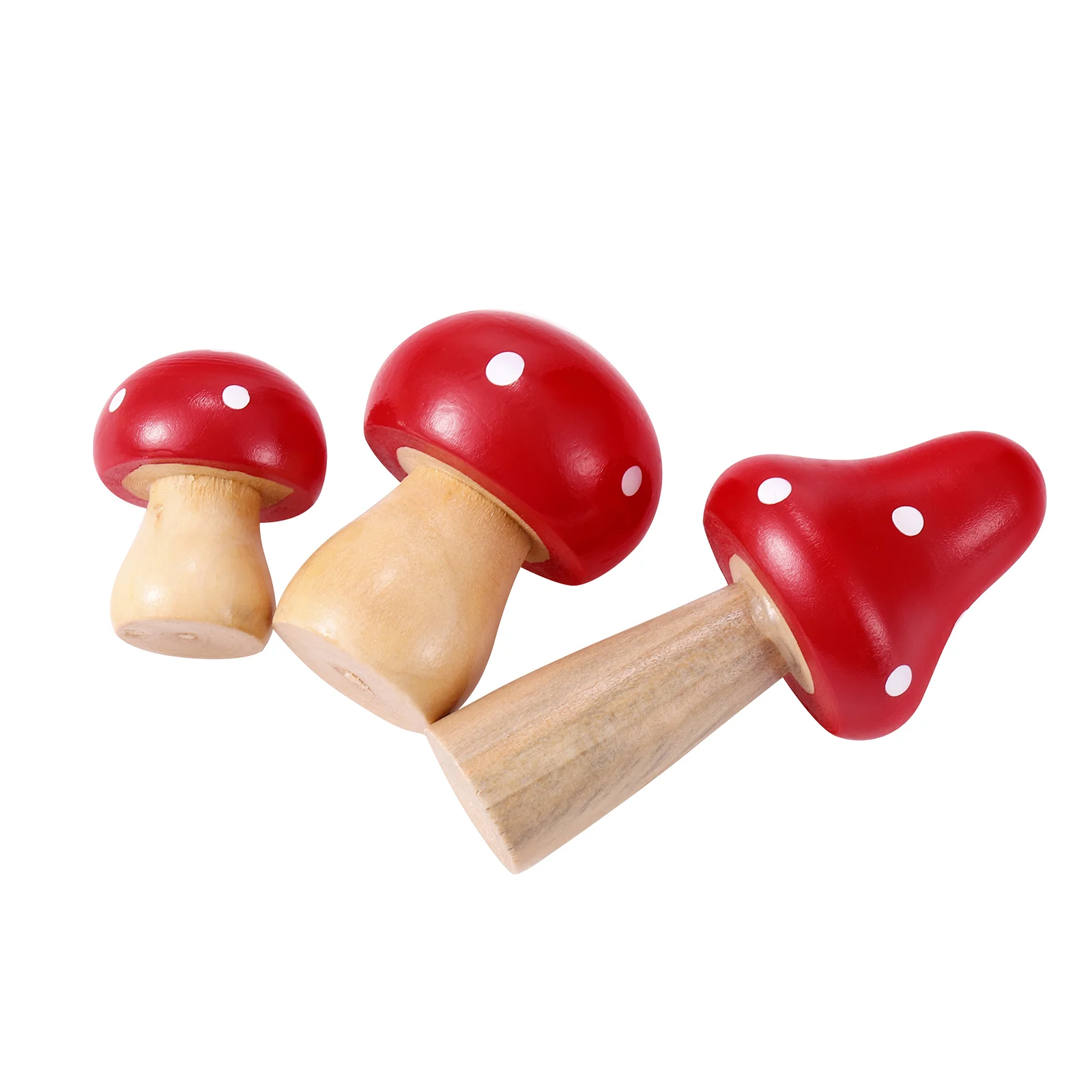 

Mushroom Figurines Statue Mini Miniature Wooden Fairy Fake Micro Mushrooms Garden Wood Figures Miniatures Pots Ornament Crafts