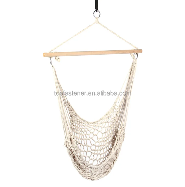 

TOPIND Cotton Hanging Swing Hammock Rope Swing with Wood Stick