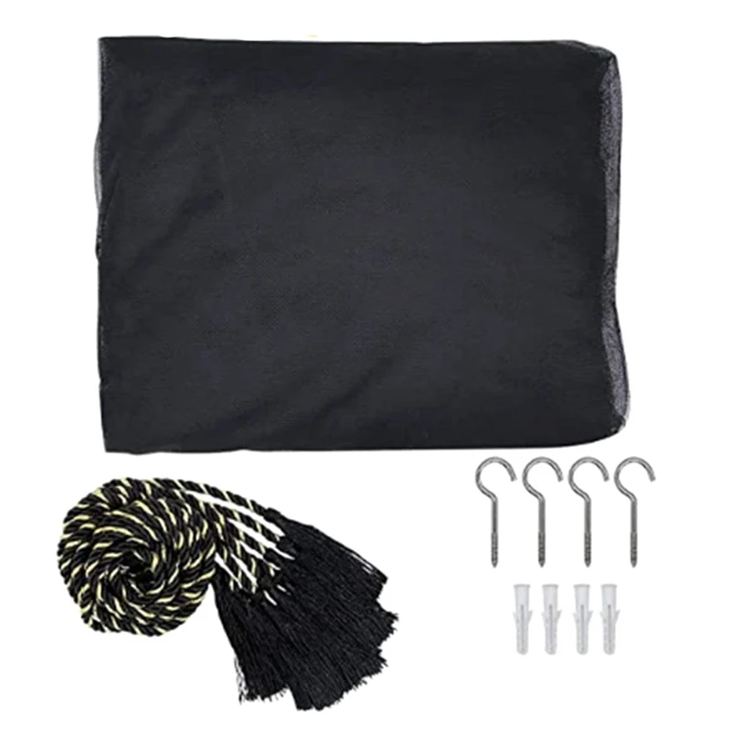 4 Corner Mosquito Net Black Canopy Bed Curtains Hanging Bed Curtain For Most Size Bed Size For 190x210x240cm