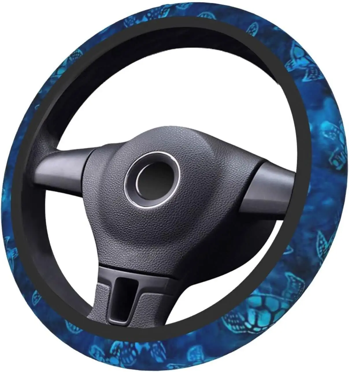

Sea Turtle Blue Cars Steering Wheel Cover for Women Men Girls Durable Elasticity Auto Accessories Interior Protector Universal