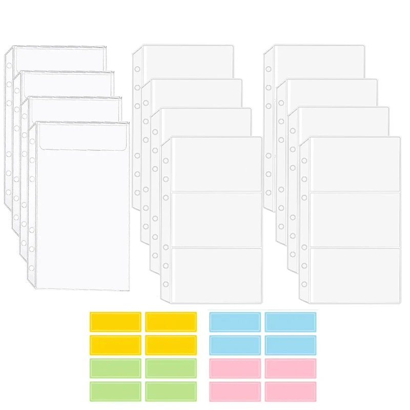 Конверты наличные А5/А6/А7 прозрачные на молнии 10 шт.