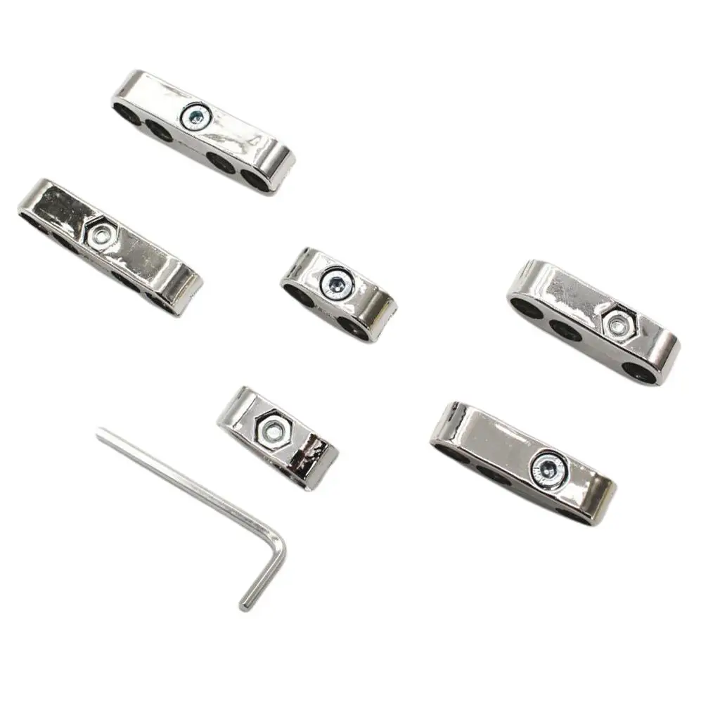 5x 6 pieces Plastic Chrome Spark Plug Wire Separators Set 7mm 8mm for images - 6