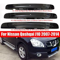 3 types painted black tailgate boot lid handle withwithout i keycamera hole for nissan qashqai j10 20072014 abs trim cover