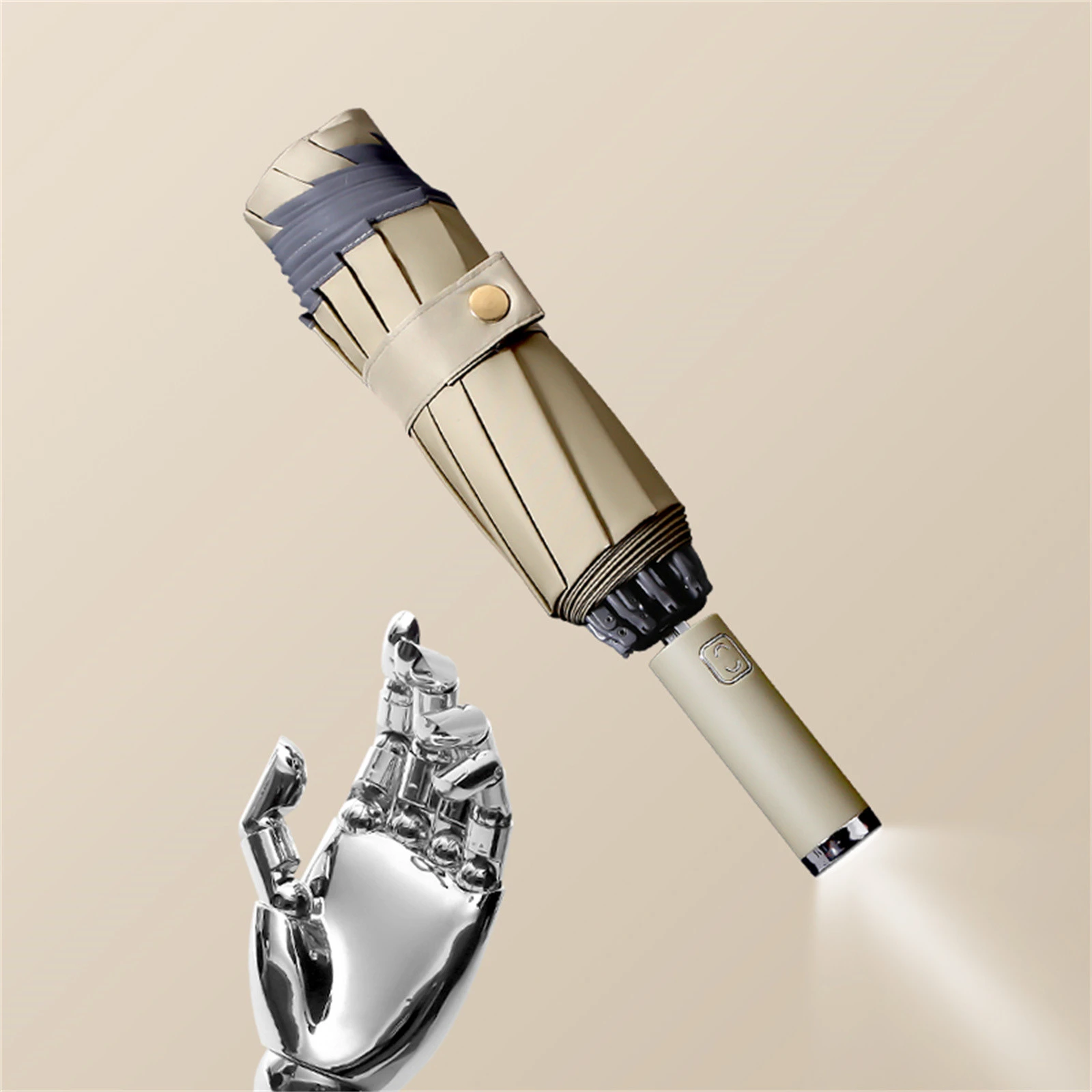 

Umbrella Reverse Folding Windproof Umbrella With Reflective Strips & Led Light Auto Reverse Umbrella For Sunny Rainy