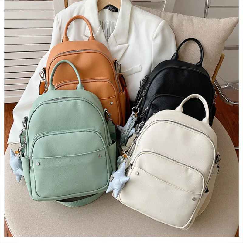 

Women Designer Backbags High Quality Leather Travel Backpack Sac A Dos School Supplies for Teenage Girls Mochilas Para Mujer