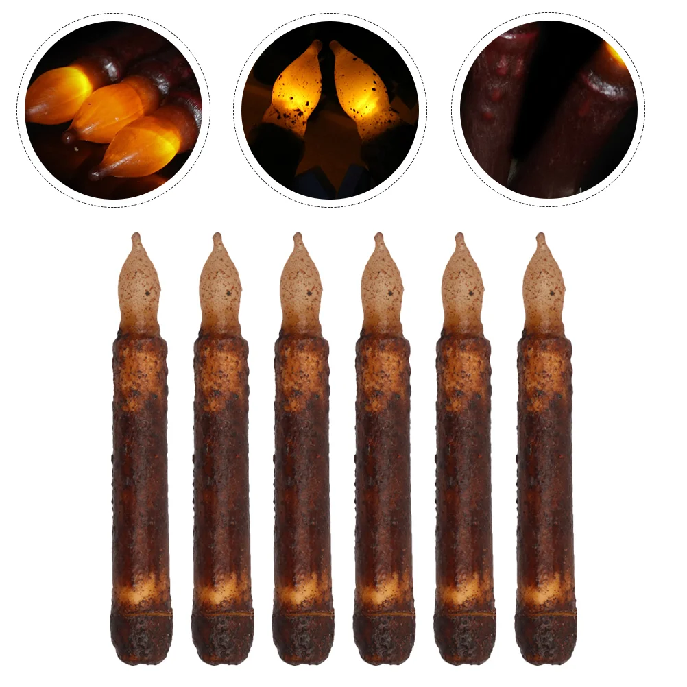 6 шт. конические свечи на Хэллоуин чайные с дистанционным управлением свадебная