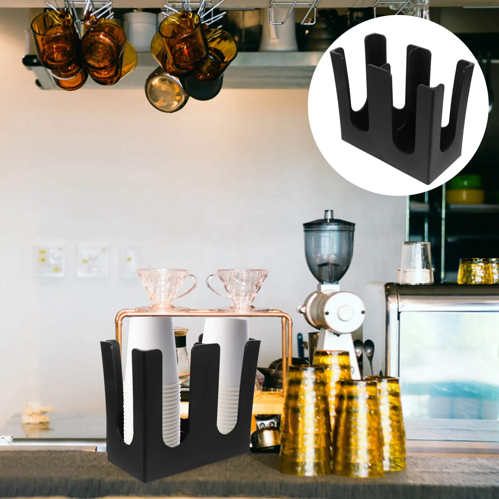 

Paper Cup Storage Rack Mugs Household Organizer Disposable Holder Pp Dispenser Container Coffee Station