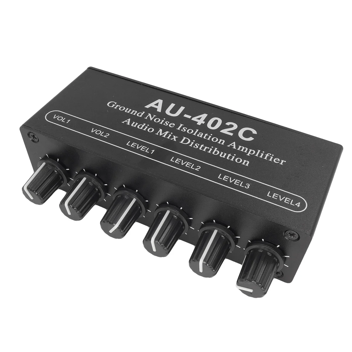 

AU-402C Audio Mixed Distributor Signal Selector Switcher 4 Input 2 Output RCA Tone Volume Controls Headphones Amplifier