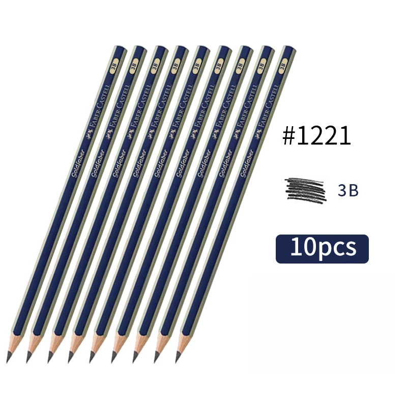 Faber Castell набор деревянных карандашей 10 шт. грифели для механических карандашей faber castell polymer 12шт 0 7мм 2b