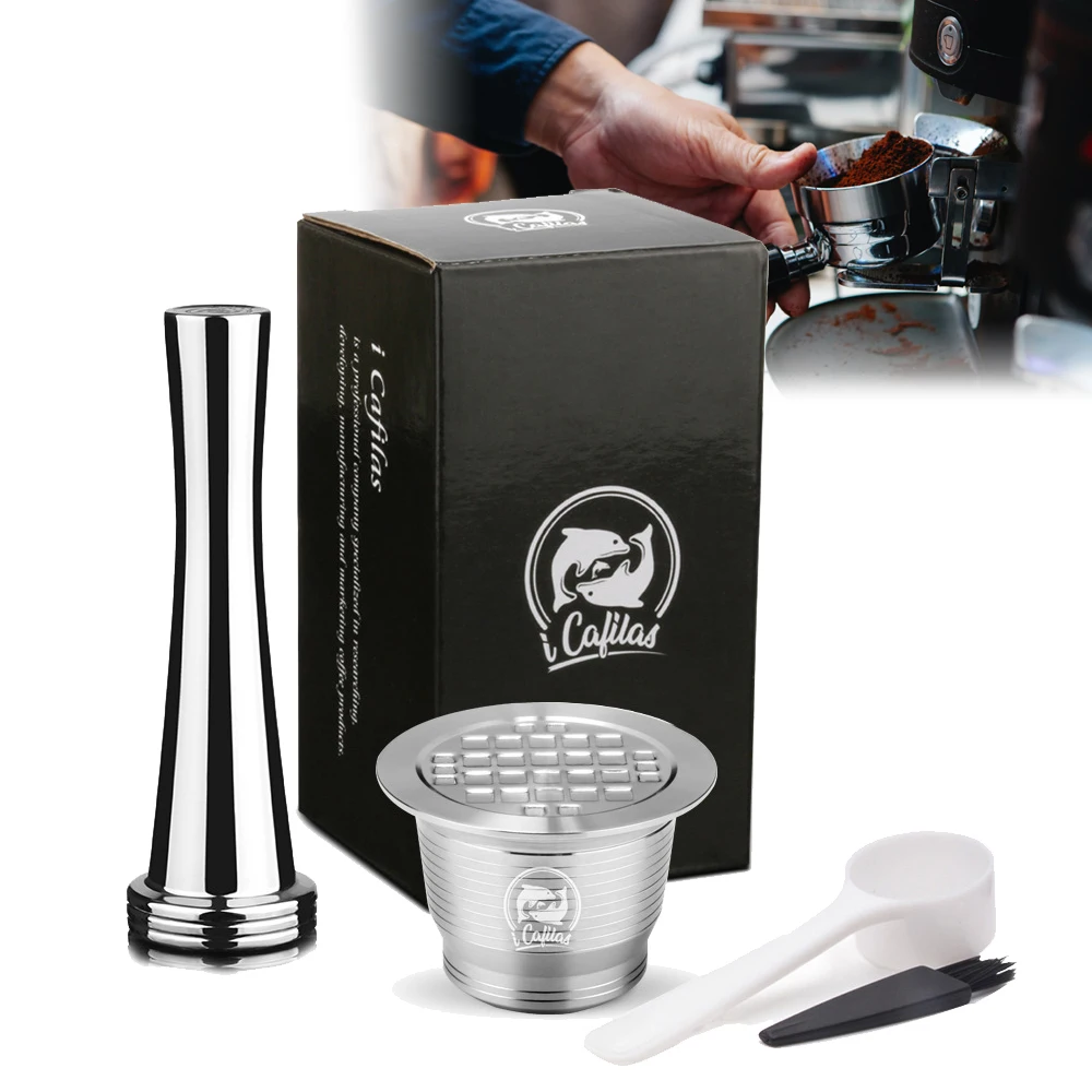 

Nespresso Refillable Coffee Capsule Filter Reusable Coffee Filter Set For Office, Home Espresso Filter