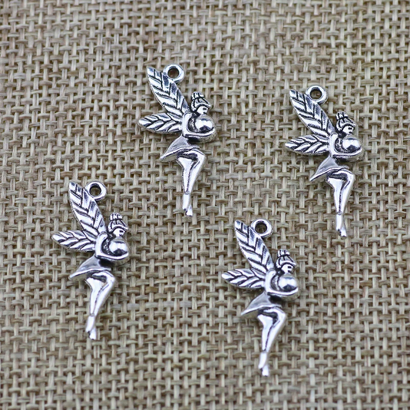 

20 шт./лот 25 мм * 11 мм античное серебро, цвет «сделай сам», ювелирные изделия, аксессуары, ангел, Сказочная фотография, для изготовления ювелирн...