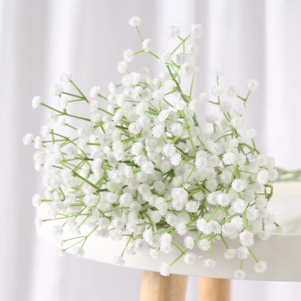 

52CM Artificial Gypsophila Bouquet White Wedding Bridal Bouquet DIY Fake Flower Gypsophila Birthday Party Garden Arrangement