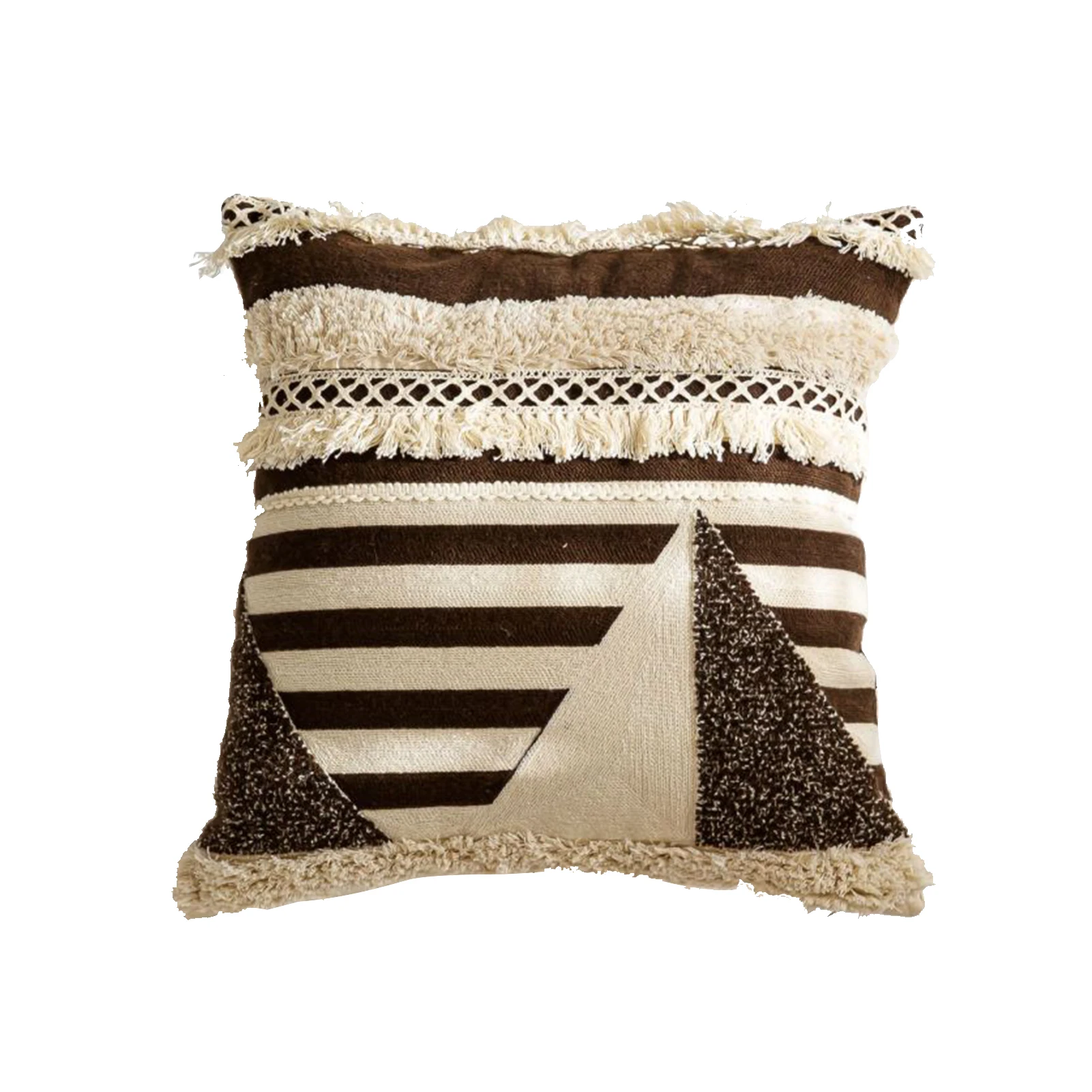 

Home Decor Living Room Tufted Throw Pillow Cover Hotel Exotic Neutral Moroccan Rustic With Tassel Chair Farmhouse Sofa Bed