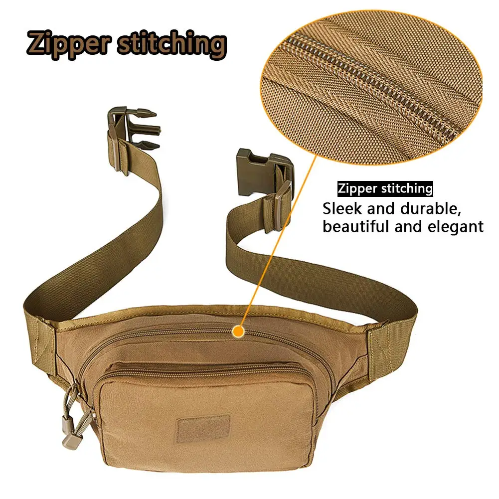 Hot Sale Outdoor Tactical Molle Belt Bum  Pouch Waist Bag Pack Phone Pocket Running Tactical Fanny Pack Crossbody Custom