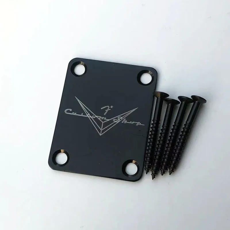 Хромированная/Черная Пластина для электрогитары с винтами |
