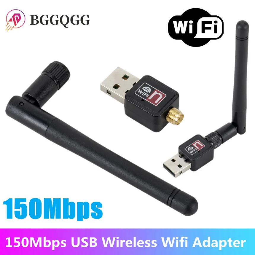 

WiFi Wireless Network Card USB 2.0 150M 802.11 b/g/n LAN Adapter with rotatable Antenna for Laptop PC Mini Wi-fi Dongle