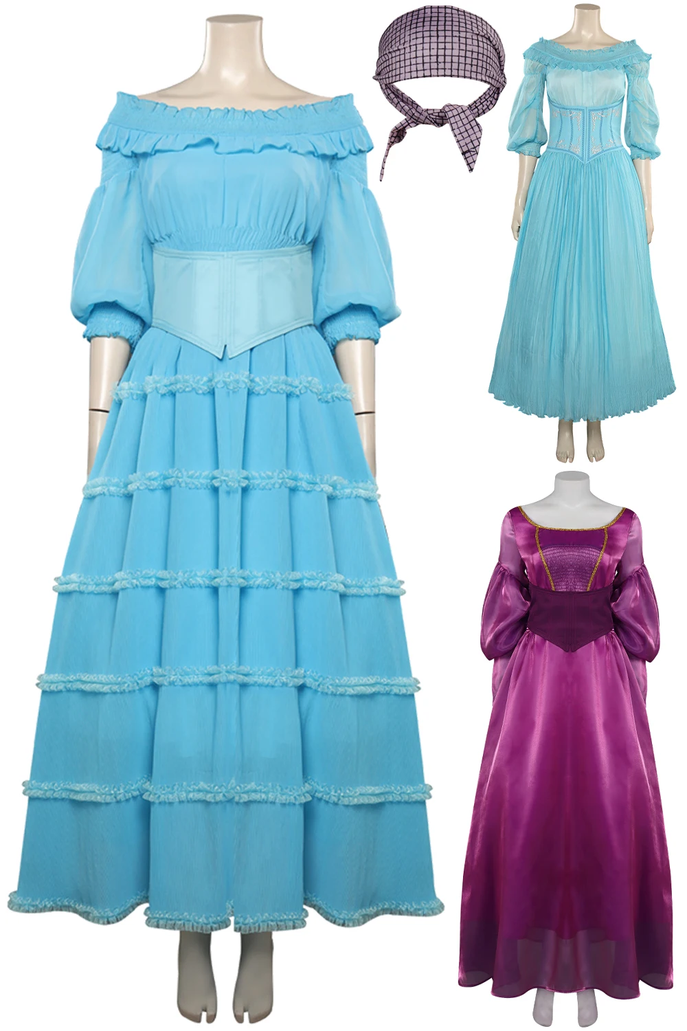 Платье для косплея Урсула костюм в стиле фильма Живая трансляция Русалка синее