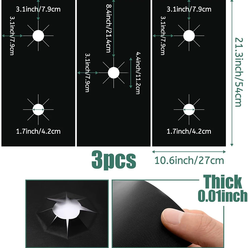 

5 Hole Gas Stove Protector Cover Stove Pad Reusable Stovetop Protective Mat Anti-Oil Oven Liners Kitchen Cooktop Accessories