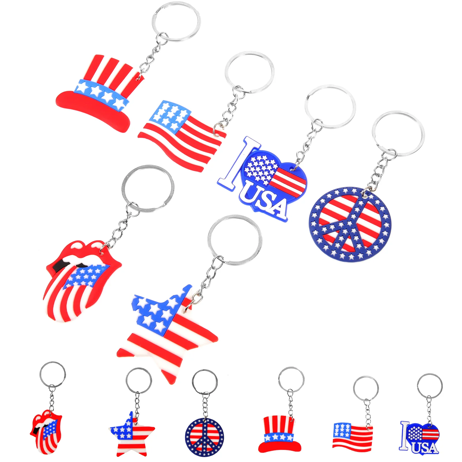 

Подвеска для ключей, американский патриотический брелок для ключей, сувенирный брелок 4 июля