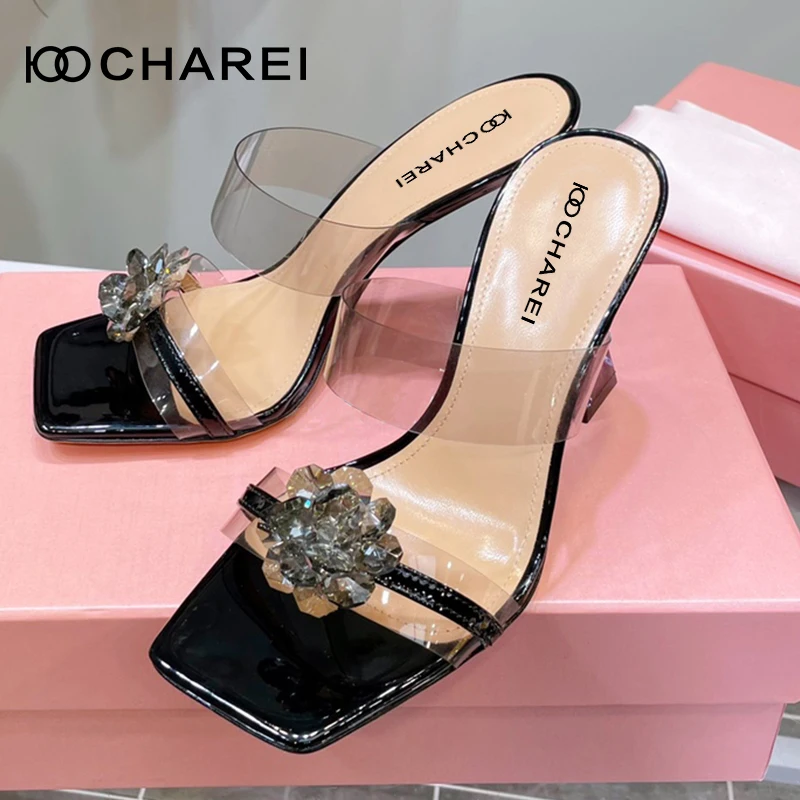 

2022 new summer french charei counter flat bottom slippers full the same women's shoes for big stars high quality