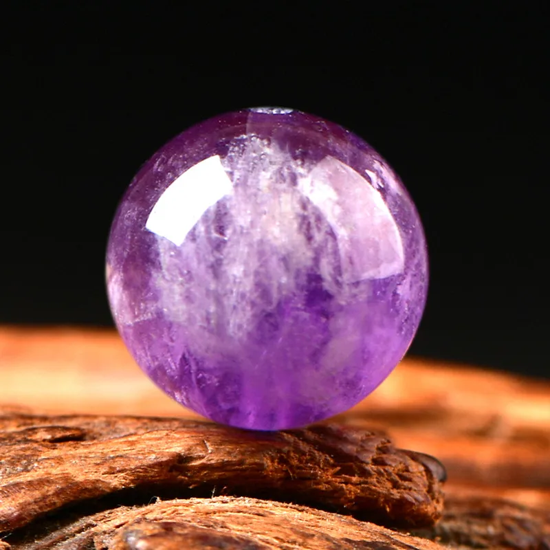 

Фиолетовый рутилированный кварц бусина 6A