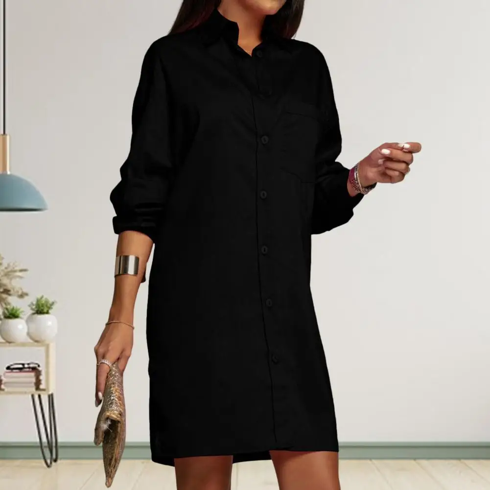 

Breathable Comfortable Single Breasted Buttons Placket Work Shirt Female Clothes