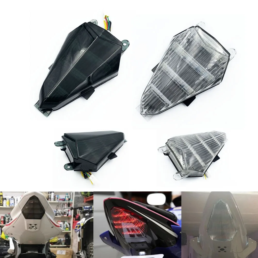 Фото Для Yamaha YZF R6 RJ11 2006 2007, задний фонарь E-Mark, стоп-сигналы поворота, встроенный светодиодный фонарь №1