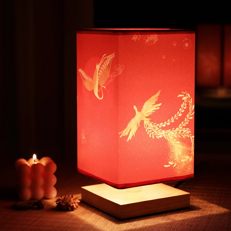 

2022 Promotion New Chinese Wedding Lamp Bride Wedding Lamp Red Lamp Bedroom Bedside Lamp Wedding Festive Room Lantern Romantic
