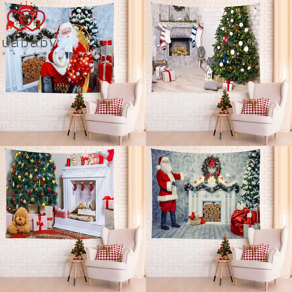 

Christmas Tapestry Bedroom Santa Background Cloth Home Room Decoration Tapestry Wall Art Living Room Hanging Cloth