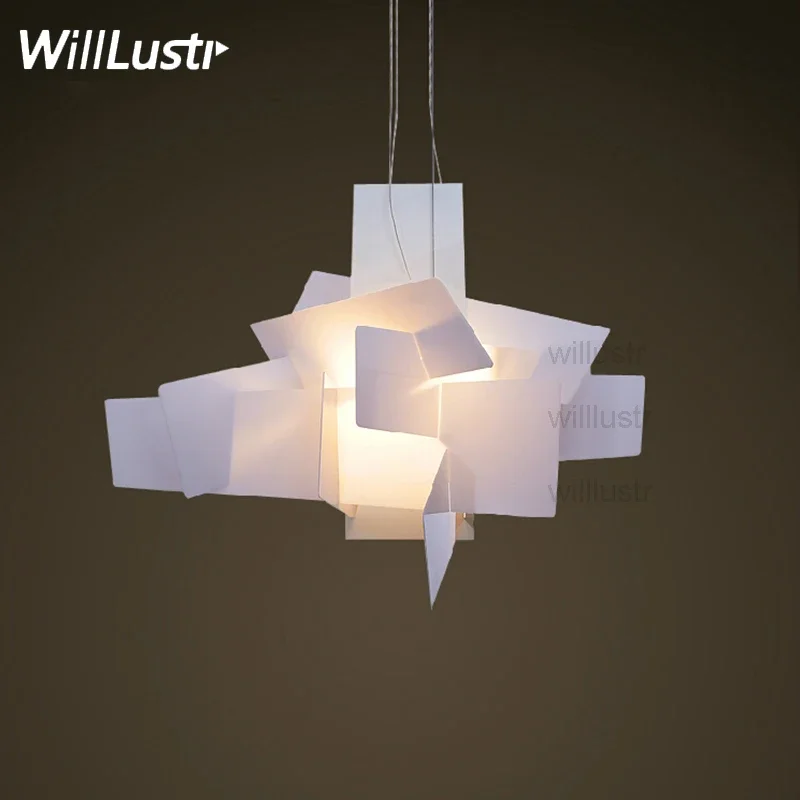 Подвесная лампа Большого Взрыва ENRICO FRANZOLINI акриловая подвеска фотолюстра белая