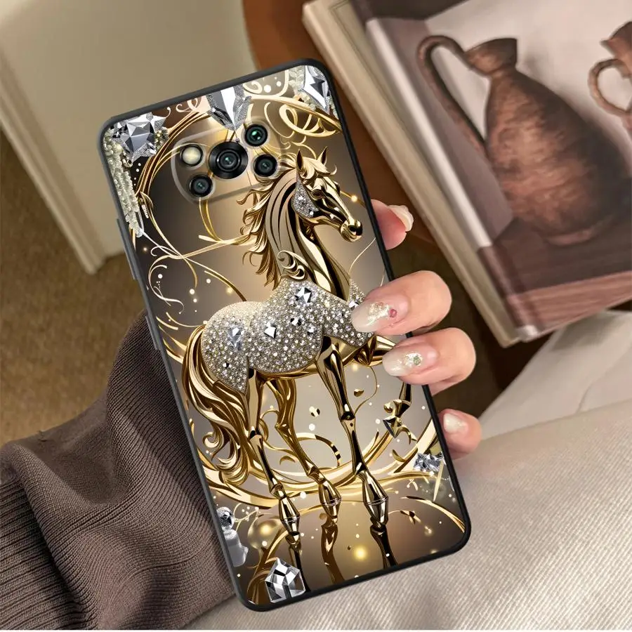 Фото Чехол Golden Horse Funda для телефонов Xiaomi Poco F8 C50 M3 M4 M7 C75 F3 F1 M5 C61 X3 X4 X5 X7 Pro C71 №1
