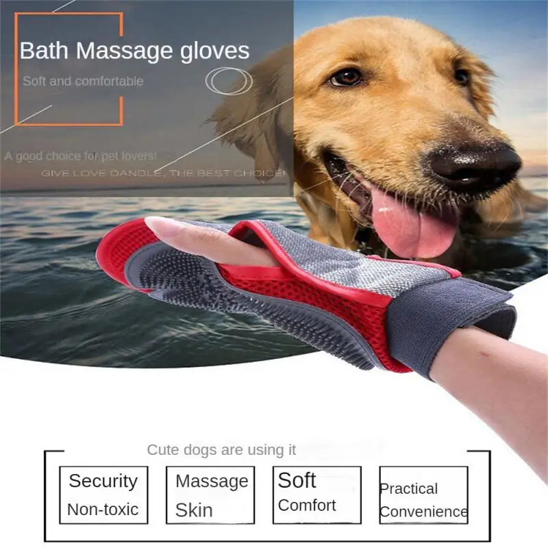 

Dog Bath Cat Cleaning Supplies Pet Glove Dog Combs Silicone Dog Pet Brush Glove Deshedding Gentle Efficient Pet Grooming Glove