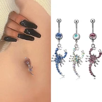 scorpion belly button rings navel ring silver color drop dangle body belly piercing jewelry for women beach belly navel rings