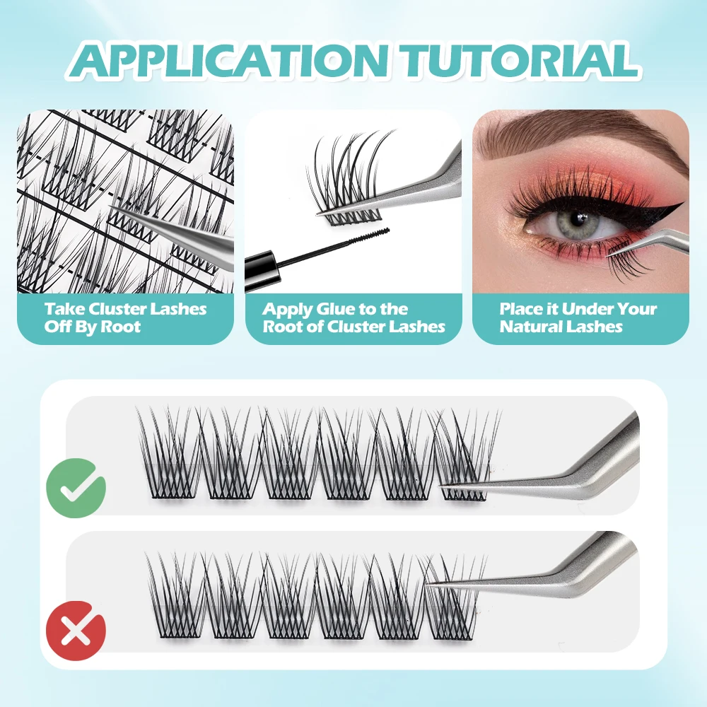 Накладные ресницы 60 кластеров 8-16 мм все размеры