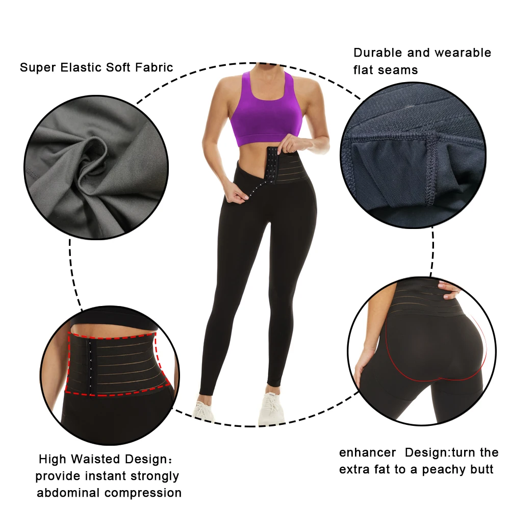 LANFEI Butt Lifter Leggings Women High Waist Tummy Control Shapewear Leggings Sexy Waist Trainer Push Up Leggings