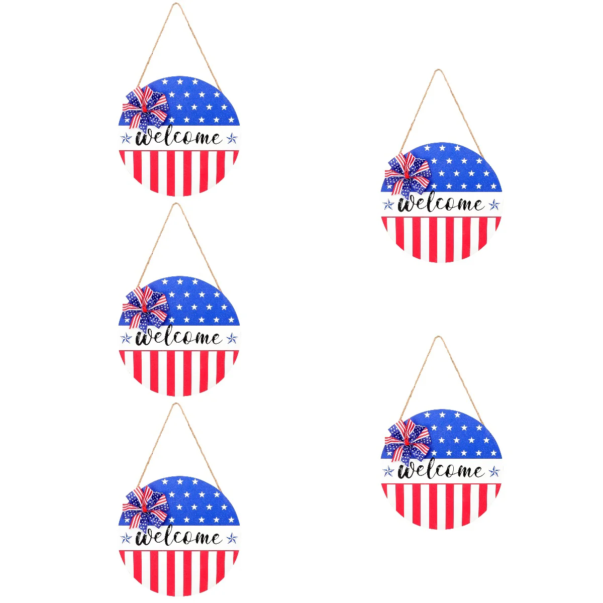 

5pcs American Hanging Sign Wooden Hanging Pendant Country Pendant Decoration