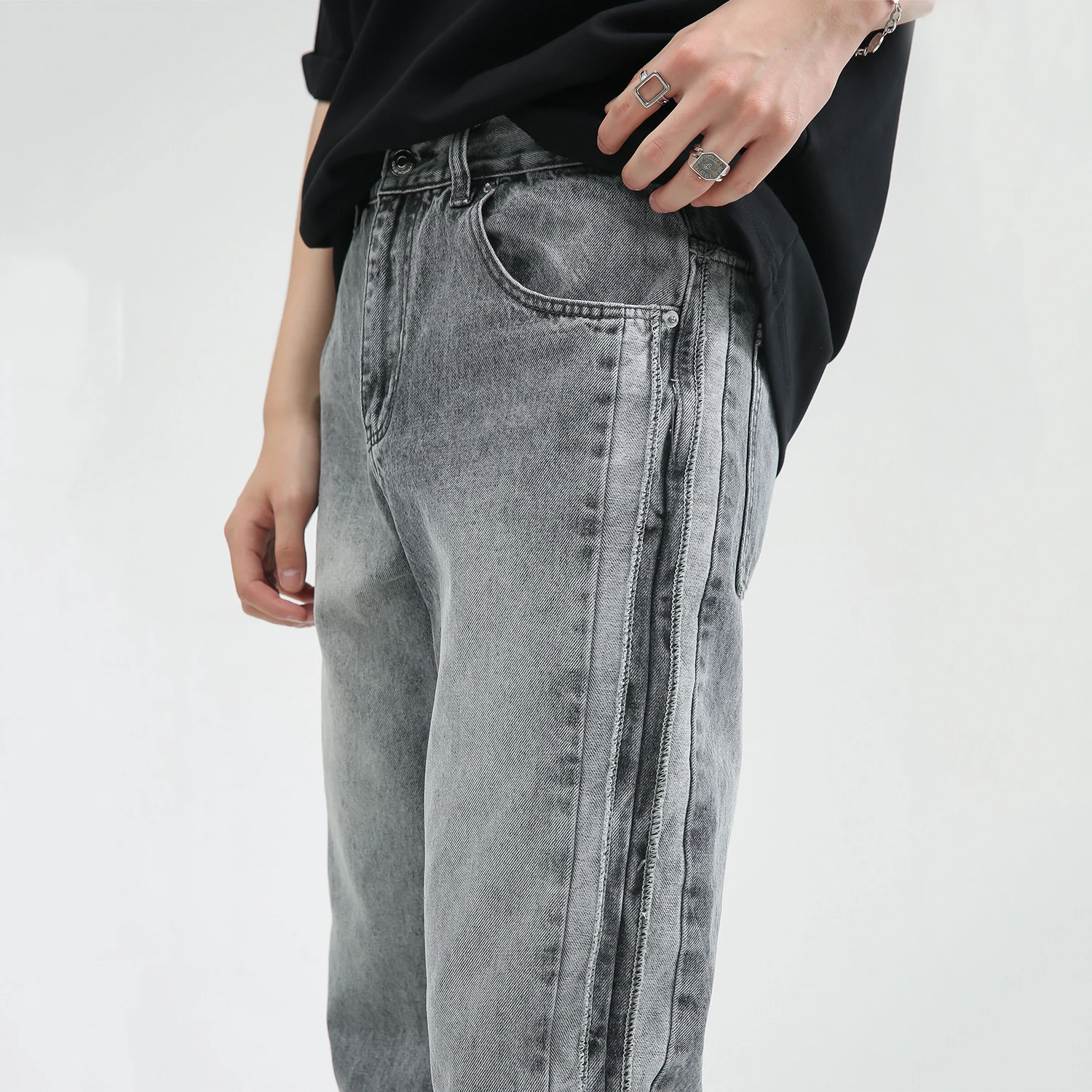 Men's Jeans Vintage Straight Casual Jeans Y2k Pants Straight Casual Hip Hop Men Clothing Brand Jeans Aesthetic Men Clothing