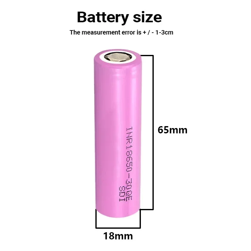3000mAhINR18650 Battery 3.7V INR18650 30Q Li-ion Rechargeable Batteries Used for power bank small fan bateria 18650 recargable