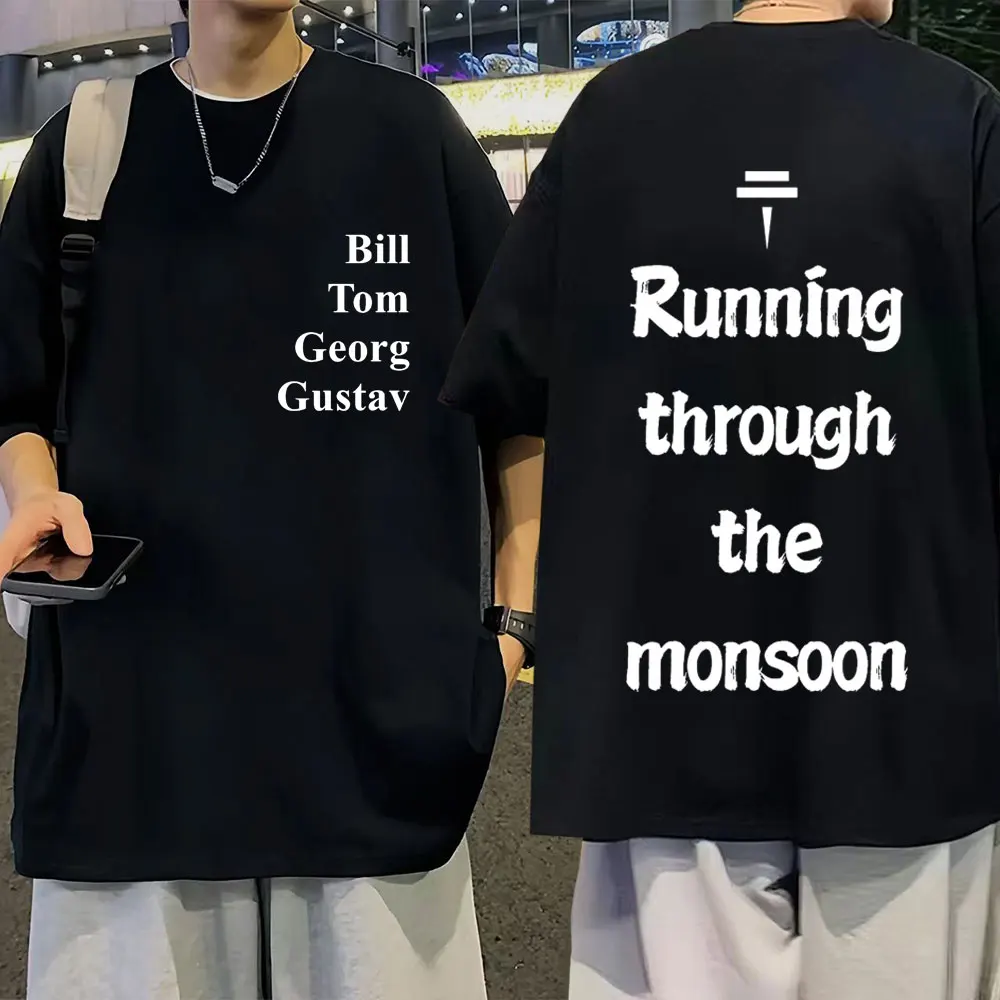 

Rock Band Tokio Hotel Monsoon Print T-Shirt Summer Male Teens Fashion Trend T Shirt Men Women High Quality Cotton Oversized Tops