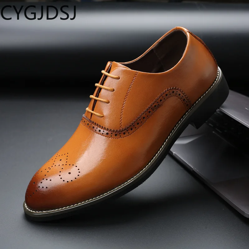 

Brogue Men Dress Shoes Italian Elegant Party Shoes for Men 2023 Formal Leather Shoes Men Chaussures Homme Soulier Homme Sapato