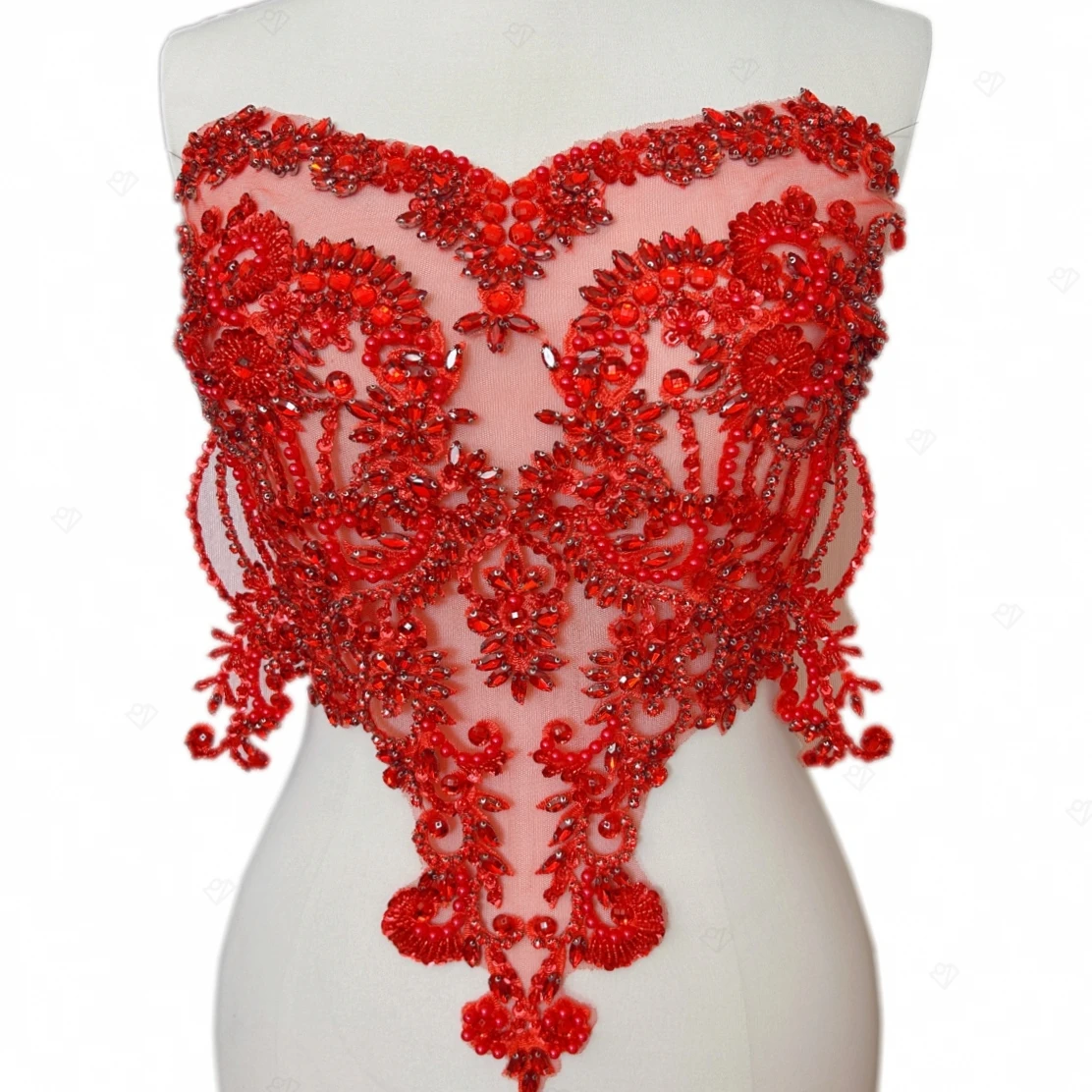 3D кружевные аппликации белого цвета AB ручная работа стеклянные стразы кристаллы