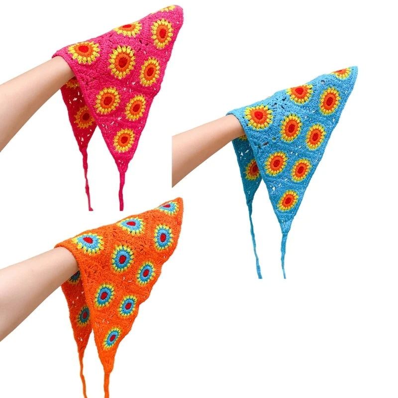 

Sweet Girls Knit Hairband Girls Hair Kerchief Tie Back for Camping Taking Photo Dropshipping