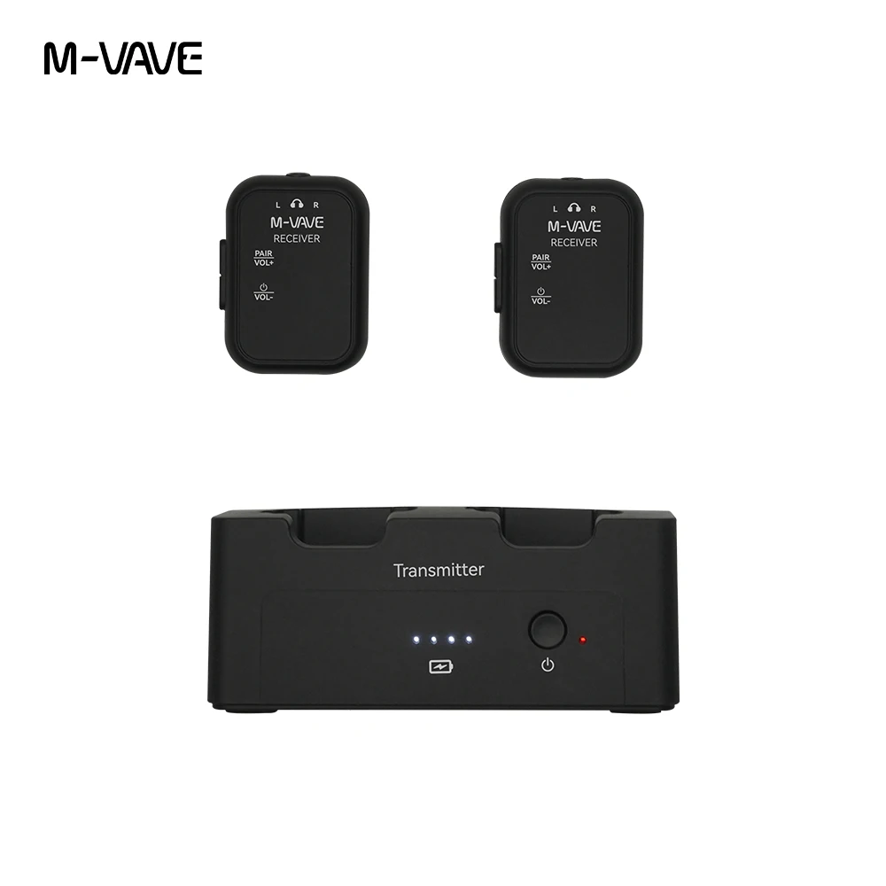 Фото M VAVE WP 12 2,4G беспроводные наушники, монитор, передача, стерео моно-рекордер, перезаряжаемый передатчик, приемник, набор аксессуаров №1