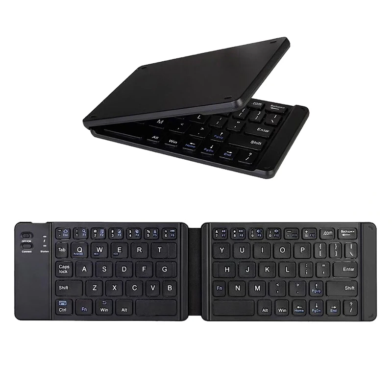 

Bluetooth Keyboard for iPhone iPad Foldable Portable Qwerty Wireless Keyboards Rechargeable Teclado for IOS Android Windows