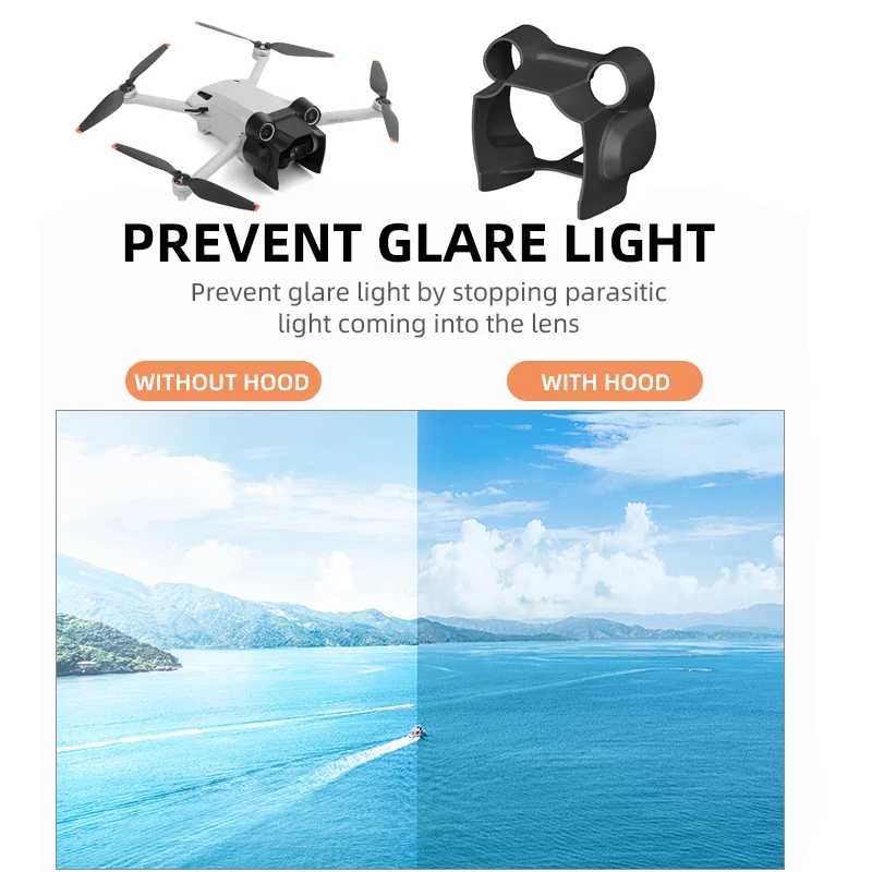 

MINI 3 Pro Gimbal Lens Hood Stopping Paresitic Light Come Into Lens Provent Glare Light Sunshade Cover for DJI MINI 3 Pro Drone